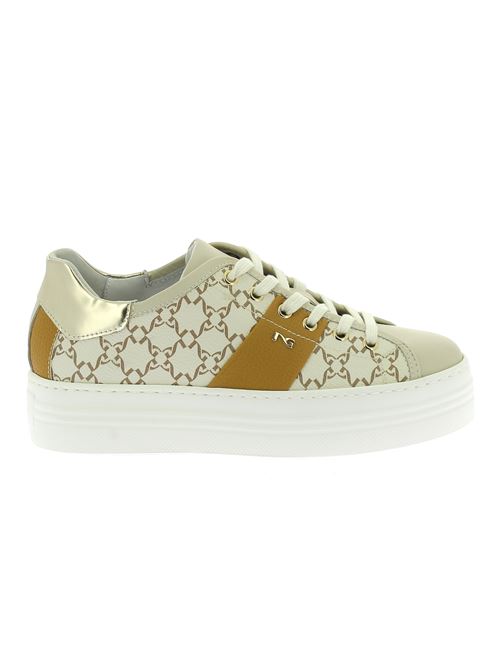 sneakers da donna in pelle ed ecopelle beige NERO GIARDINI | E513026D710